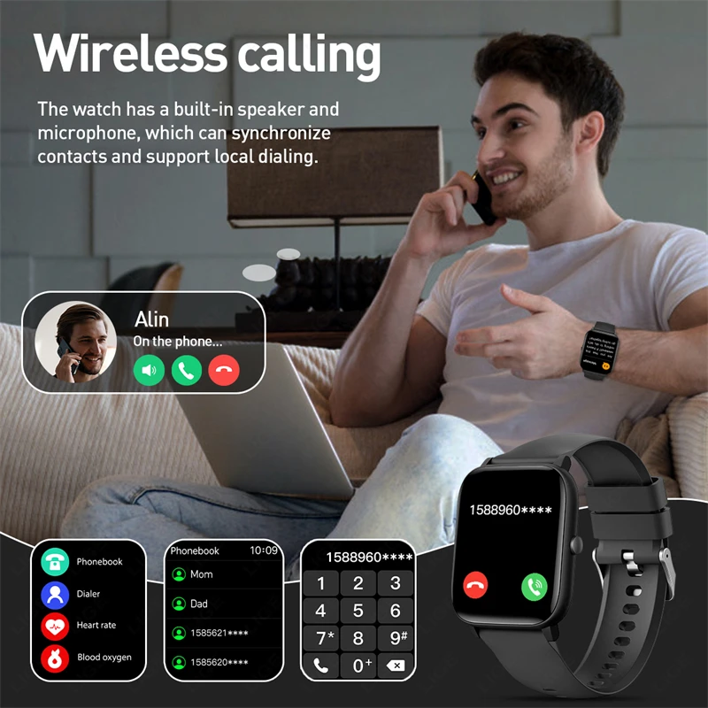 LIGE Bluetooth Call Smart Watch Heart Rate Blood Pressure Monitoring Women Smartwatch Waterproof Men Smartwatch For Android iOS