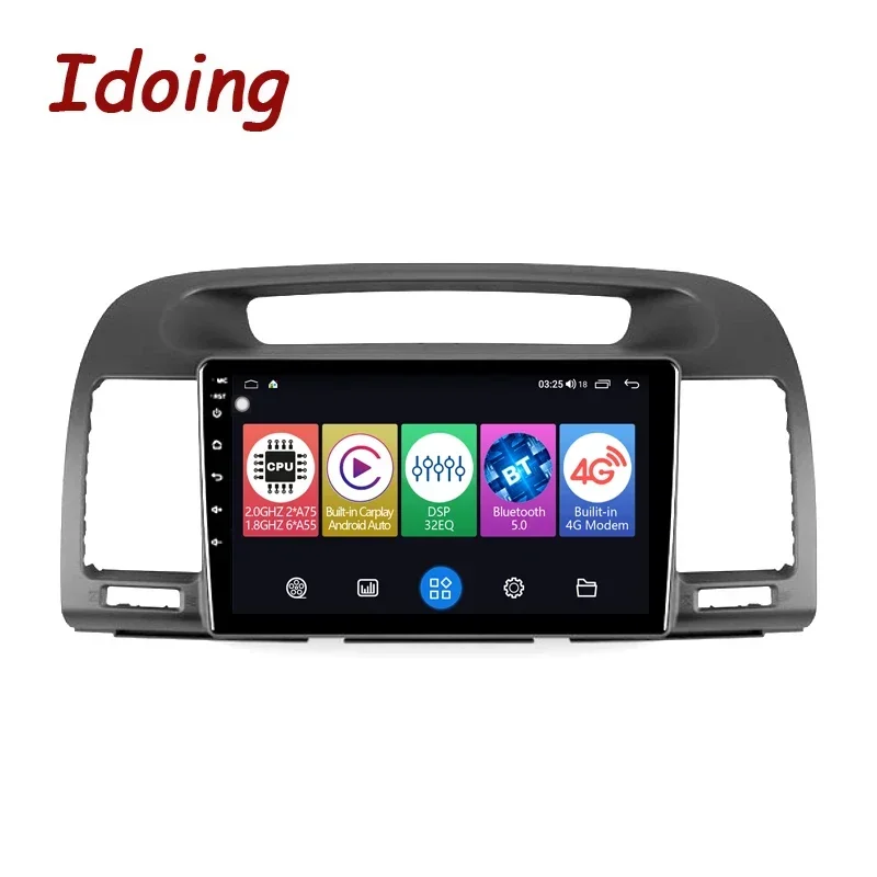 Idoing Car Radio Media Player For Toyota Camry 5 XV 30 2001-2006 GPS Navigation Carplay Android Auto Head Unit Plug And Play