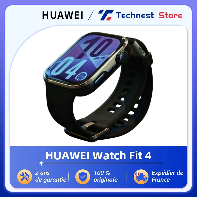 Montre HUAWEI originale adaptée à 4 montres intelligentes, écran AMOLED de 1.82 pouces, moniteur d'activité physique jusqu'à 10 jours d'autonomie de la batterie