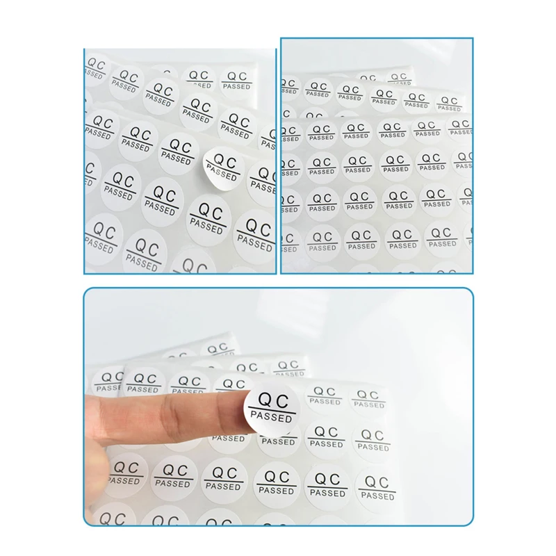 Imagem -05 - Diâmetro qc Passado Adesivos de Prata Holográfico Branco Transparente Claro Adesivo Impermeável Drop Shipping 200 Pcs 20 mm