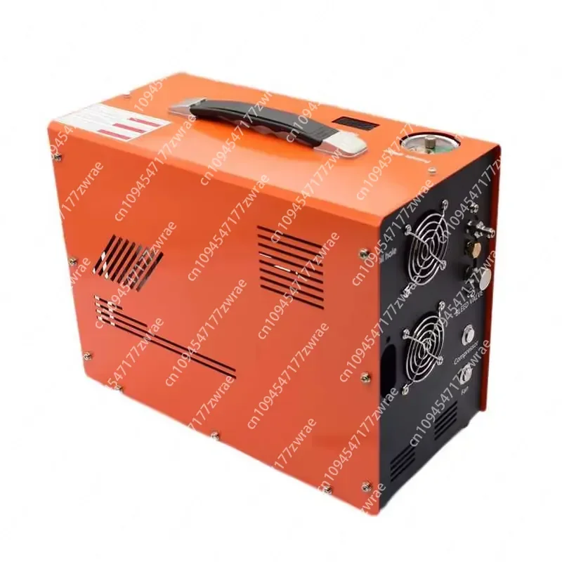 Manufacturer 12V 4500psi 300bar 30mpa Oil-less 220V Auto Stop Double Cylinder Breathing PCP Air Compressor