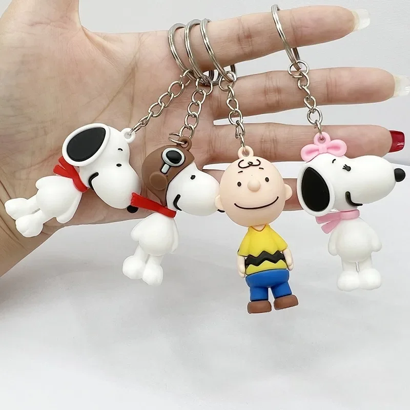 Snoopy brelok z bajkową postacią dekoracja Anime figurka słodka zabawka Q figurki tornister prezent urodzinowy dla dzieci