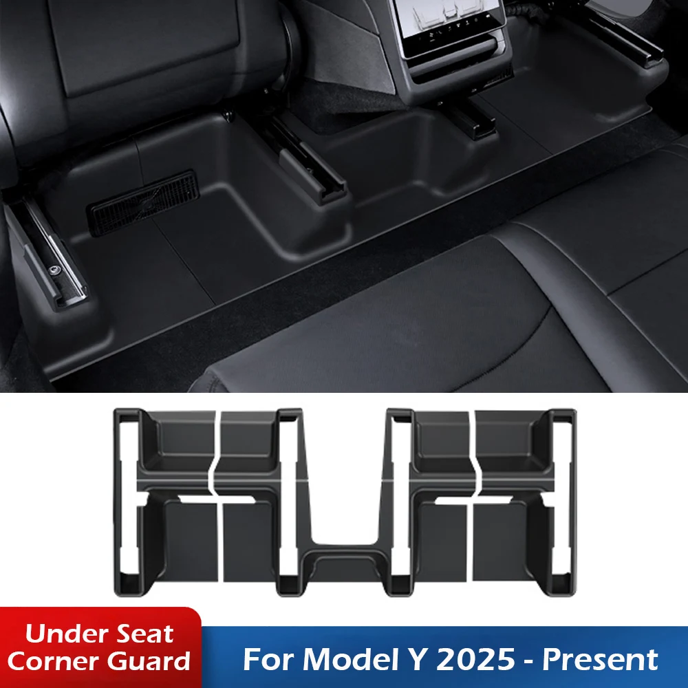 

Under Seat Corner Guard For Tesla 2025 Model Y Juniper Launch Underseat Slide Rails Cover Anti-Kick Decor Protector Accessories