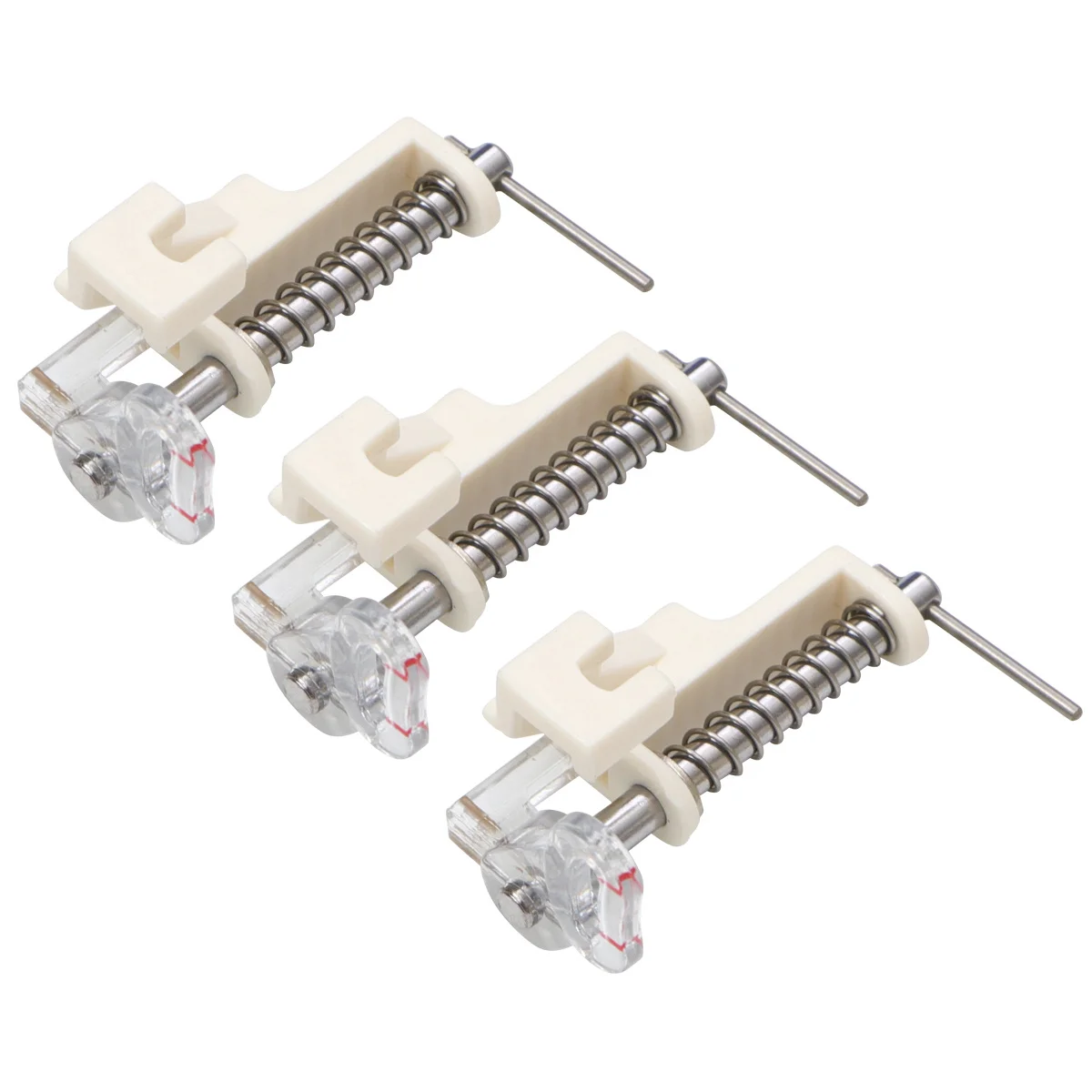 3 stks Naaimachine Naaivoet Open Dicht Teen Staal Plastic Lente Quilten Borduurvoet Voor Lage Schacht Universele Fit Gratis