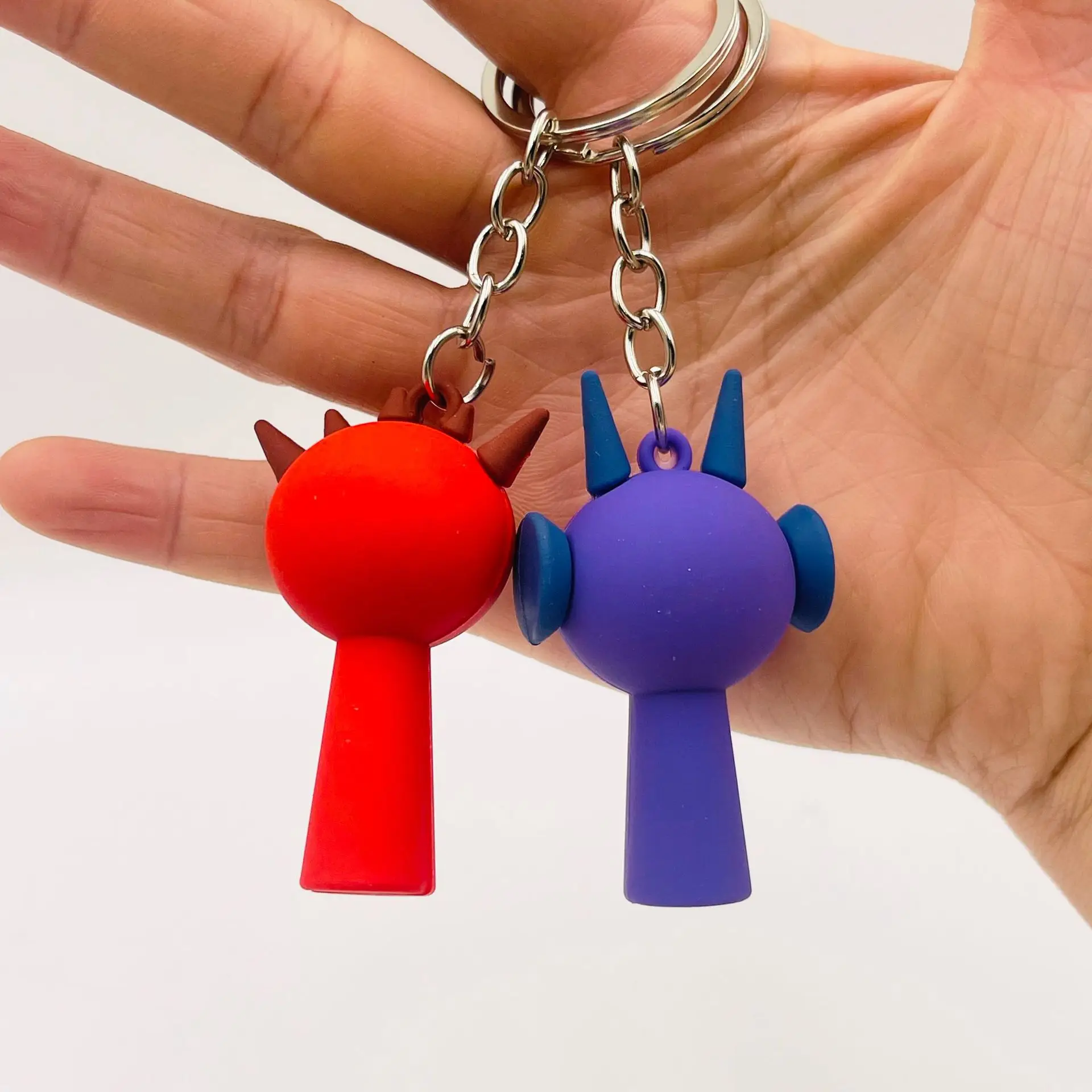 LLavero de dibujos animados Sprunki, figura de Sprunki Oren Raddy, llavero gris para niña y niño, llavero colgante, joyería, regalos para seguidores