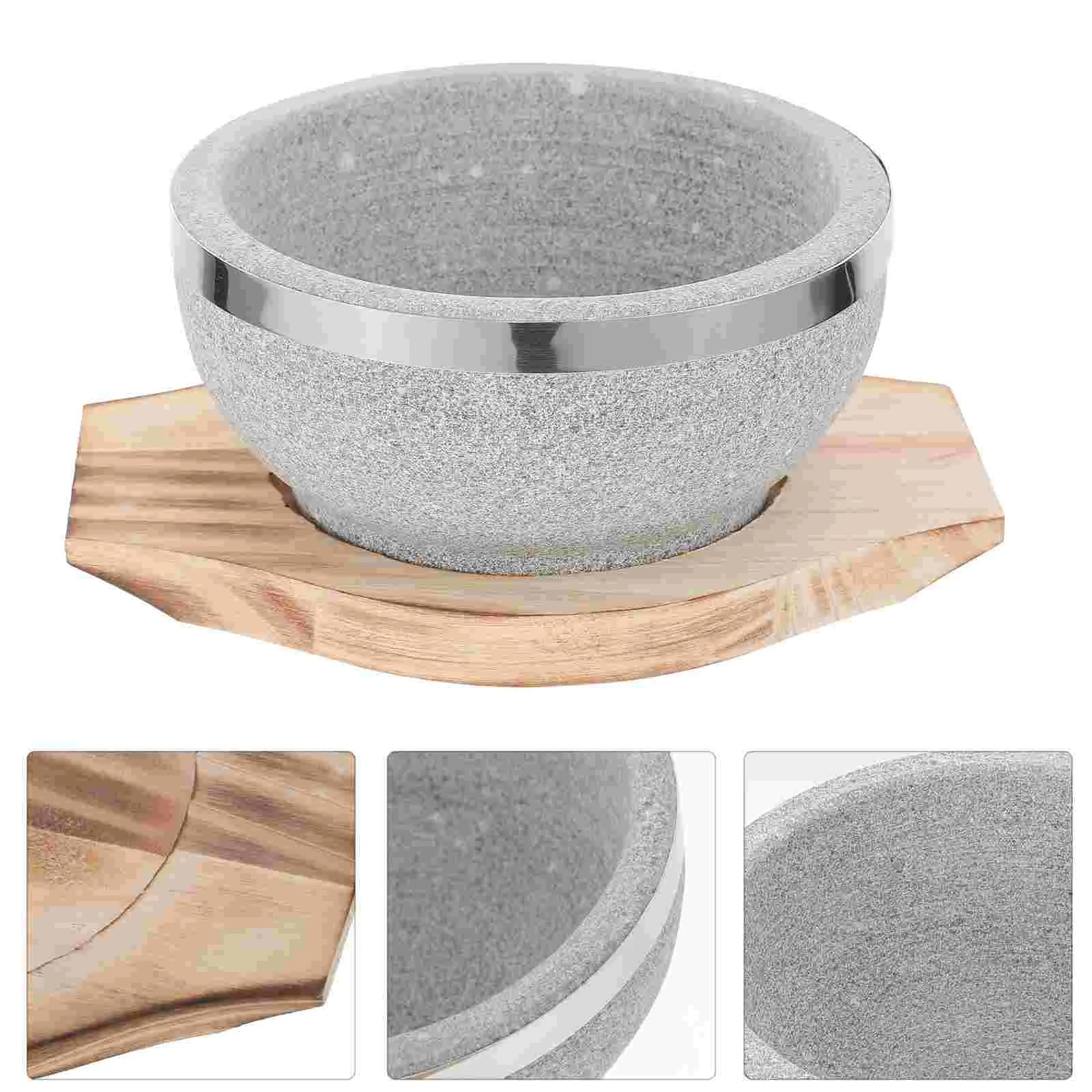 Stone Bowl Bibimbap Bowls Korean Kitchen Utensils 1800X1400X650CM for Soup Pot Food with Base