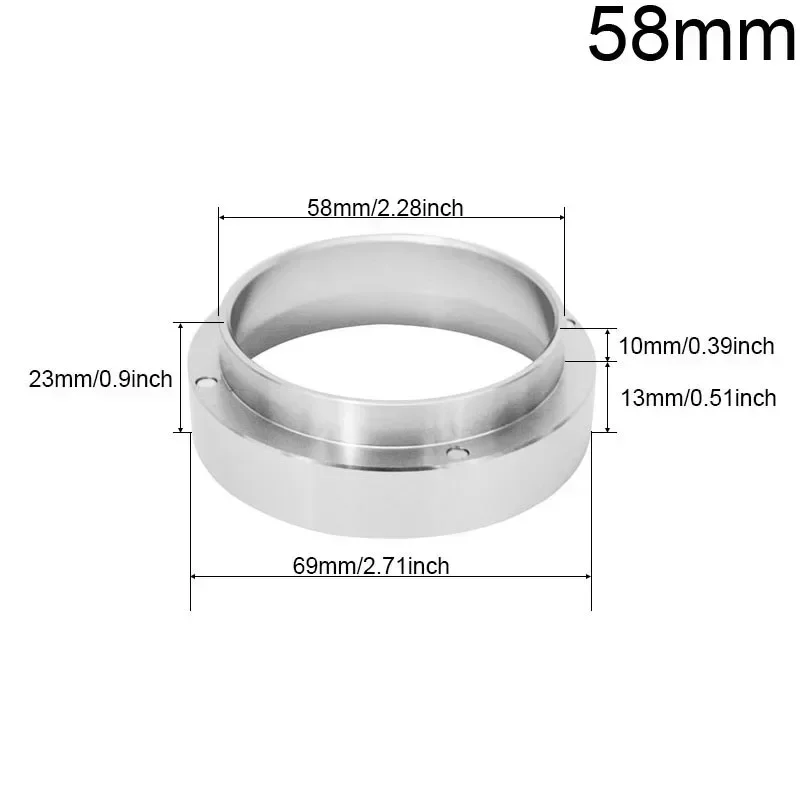58/53/51MM Kommerzielles Barista-Tamper- & Dosierungsring-Set | Aluminium-Portafilter-Zubehör für Espresso-Kaffeegeräte 58mm Tamper