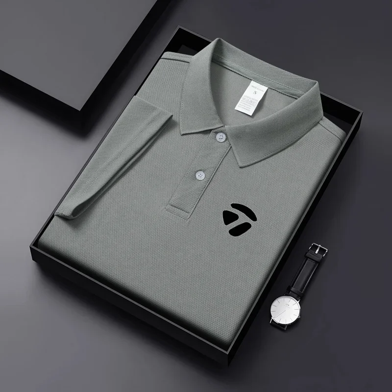 T-shirt décontracté à manches courtes et col revers pour homme, idéal printemps-été, style sport gol