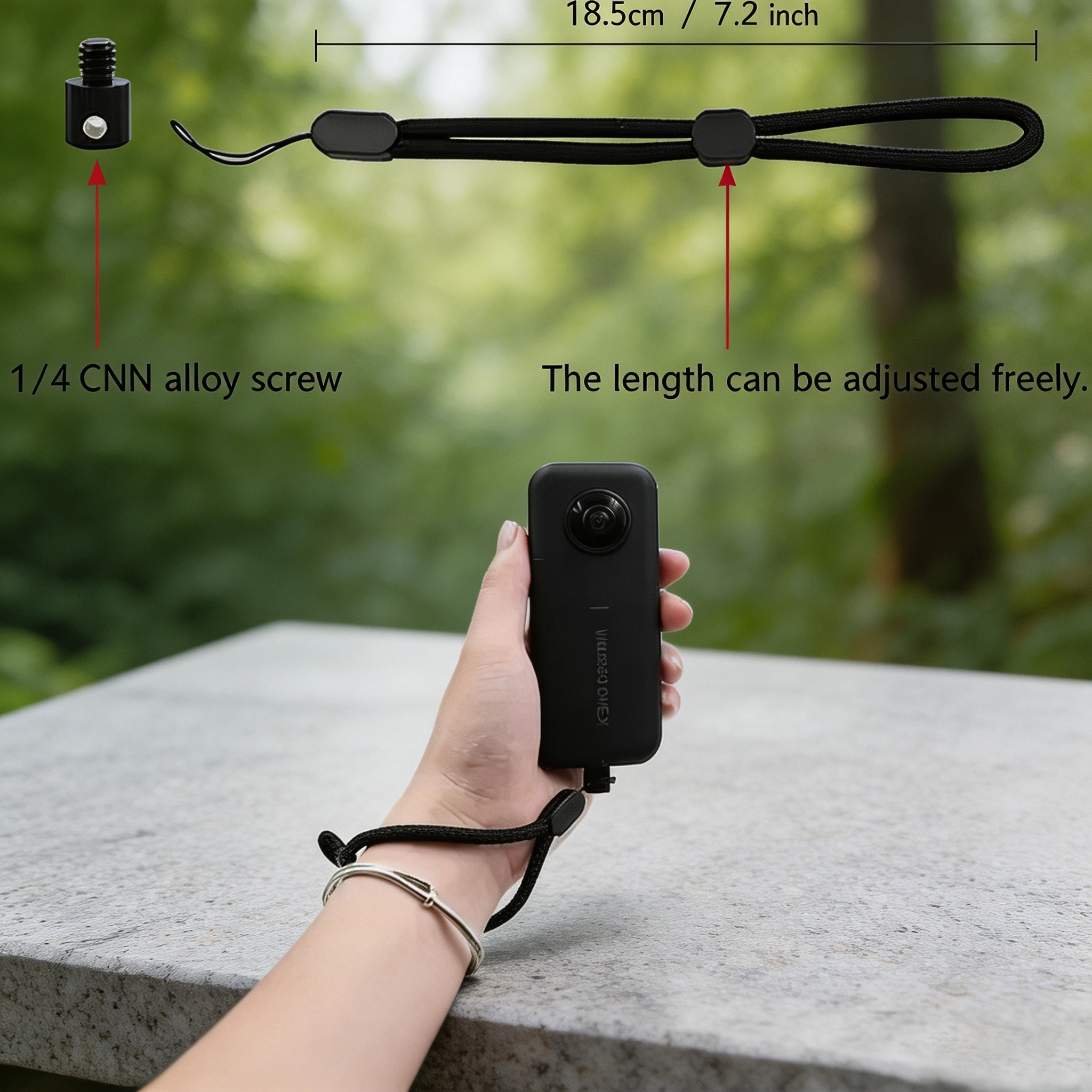 3PCS Insta360 Accessories Wrist Strap for X5 X4 X3 X2 Camera Hand Strap Anti-Lost Lanyard 1/4 Screw Mount Action Camera Rope