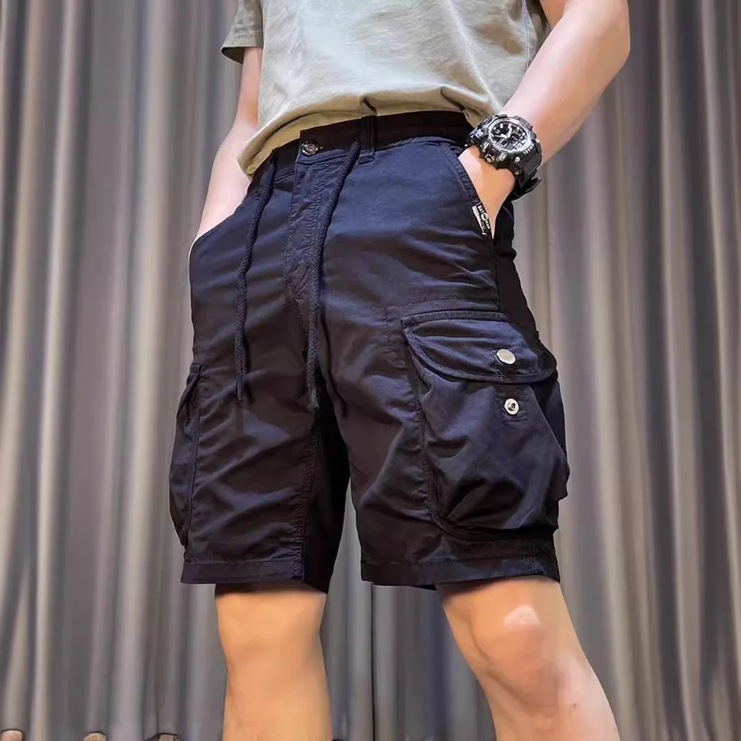 Summer New Men Cotton Cargo Shorts Men Clothing Casual Breeche Bermuda Beach Jogger Shorts Multiple pockets Popular Homme Y2k