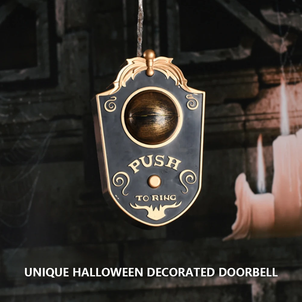 One-eyed Doorbell Horror Props Halloween Scary Eyeball Doorbell Luminous Gift Haunted House Hanging Halloween Party Decoration