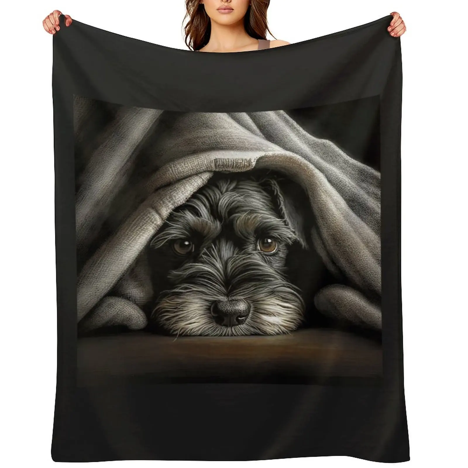 

Cute Mini Schnauzer Throw Blanket Bed linens Comforter Sofa sofa bed Blankets