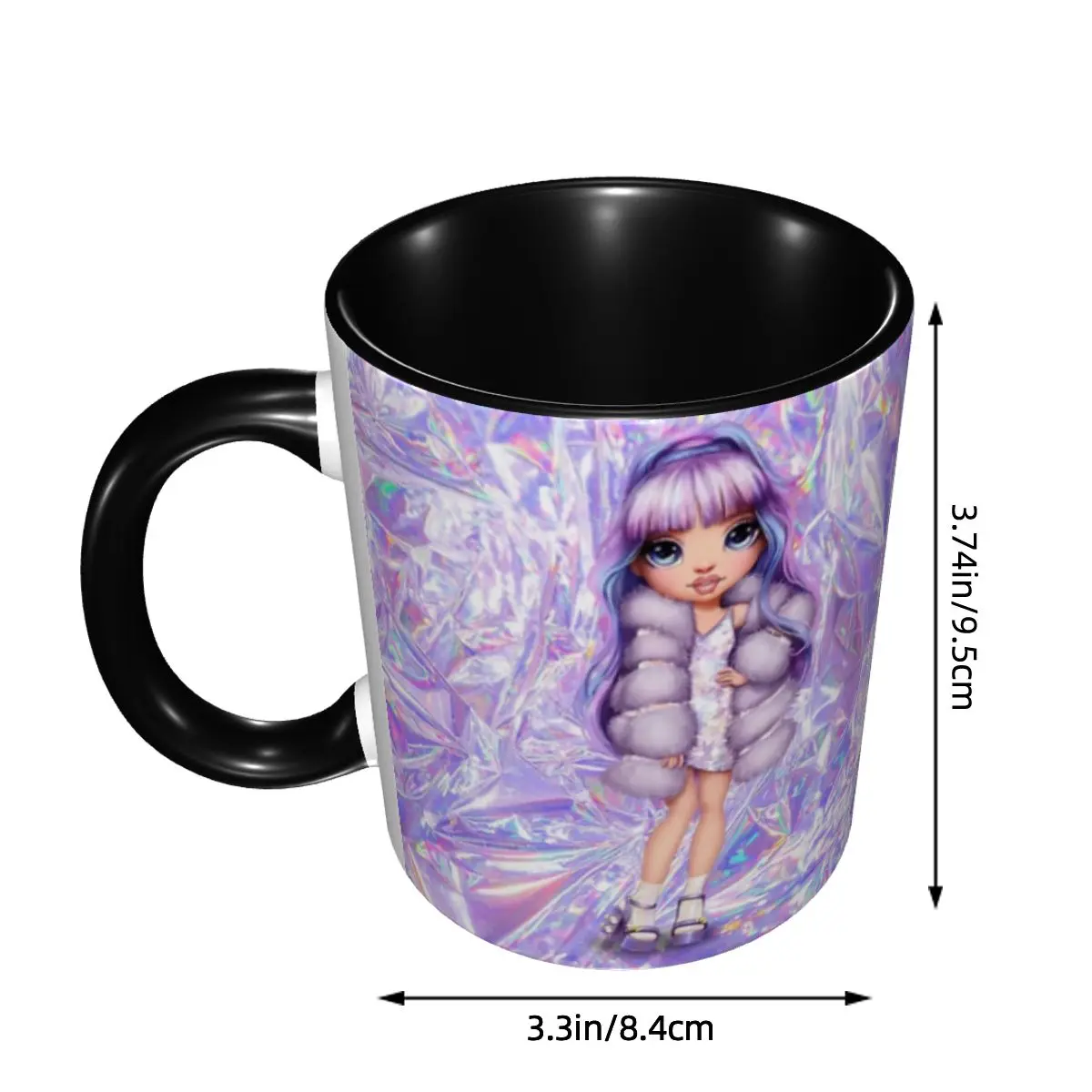 Custom Rainbow High Violet Willow With Purple Aluminum Coffee Mug DIY Ceramic Tea Milk Cup