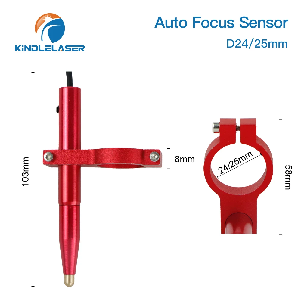 Kindlelaser مستشعر التركيز التلقائي Z-Axis لآلة قطع النقش بالليزر CO2 الأوتوماتيكية لأعلى ولأسفل