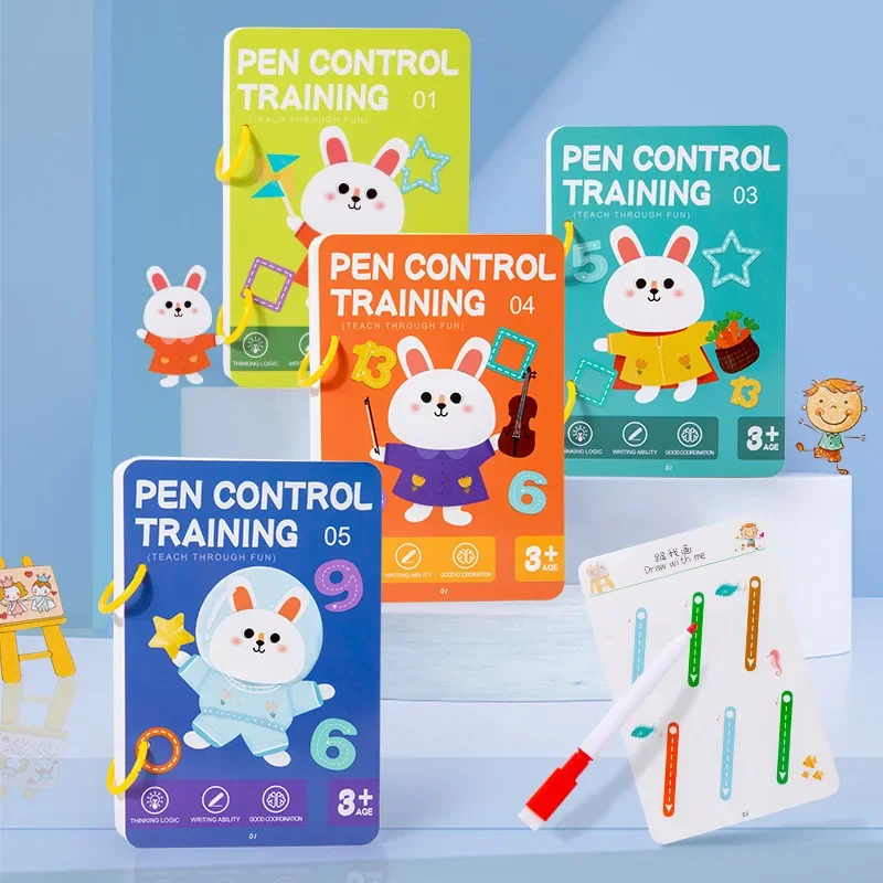 Magical Drawing Control Training Book - A reusable magic practice book for children. A children's painting education book.