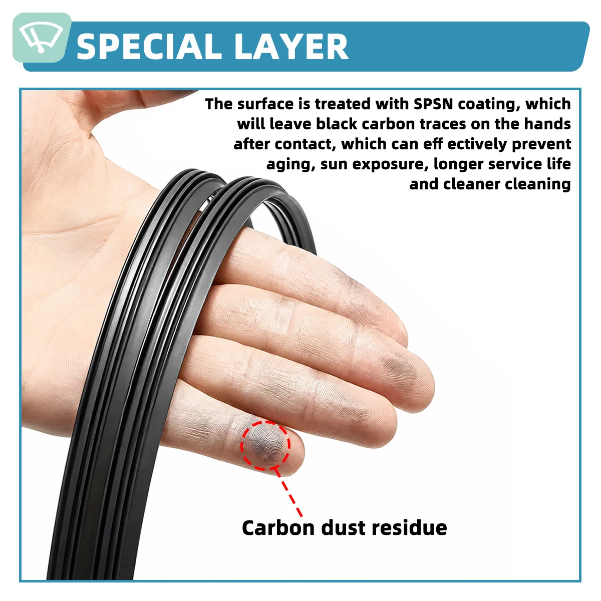 Lanke 1/2/5PCS Universal 6mm Car Wiper Filling Rubber Strip Can Be Cut, 14In To 32In Natural Rubber, Suitable For Most Wiper