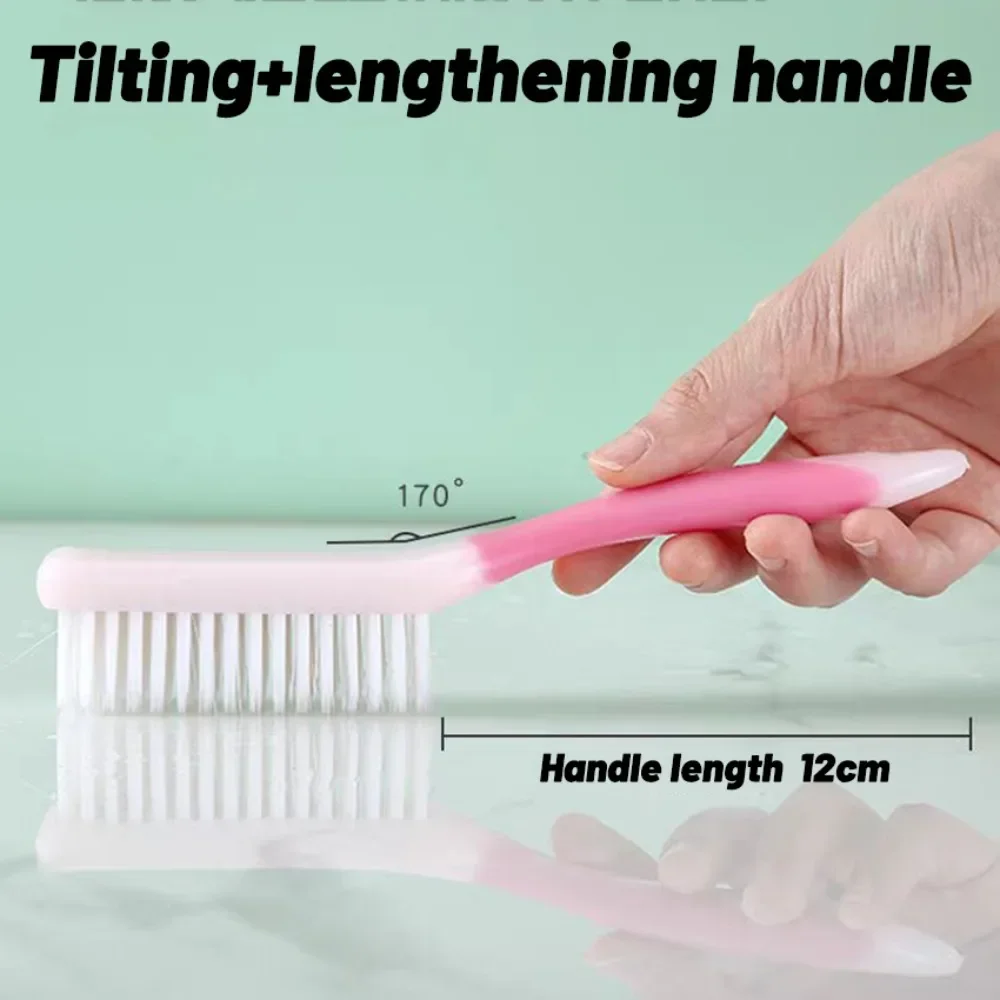 

2Pcs pink Multifunctional Household cleaning brush cleaning tools Shoe Brush Clothes Long handle Board Brush Shoe Cleaner