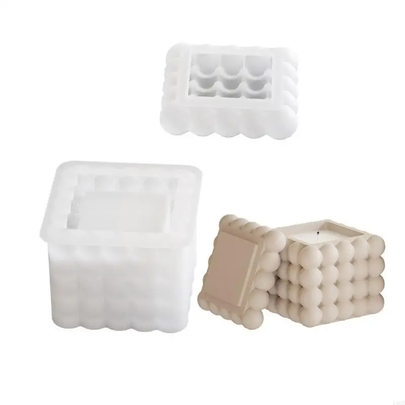 

D5QB Silicone Storage Box Mould Jewelry Box Molds Cube Resin Mold Storage Container Molds with Lid Decoration for DIYs Craft