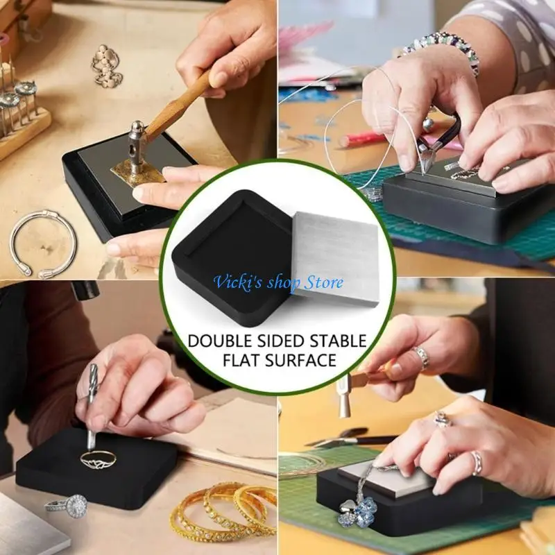 كتلة الصلب سندان المهنية يدق لوحة مجوهرات صياغة أداة تصلب الصلب سندان المعادن مجوهرات ختم كتلة #3