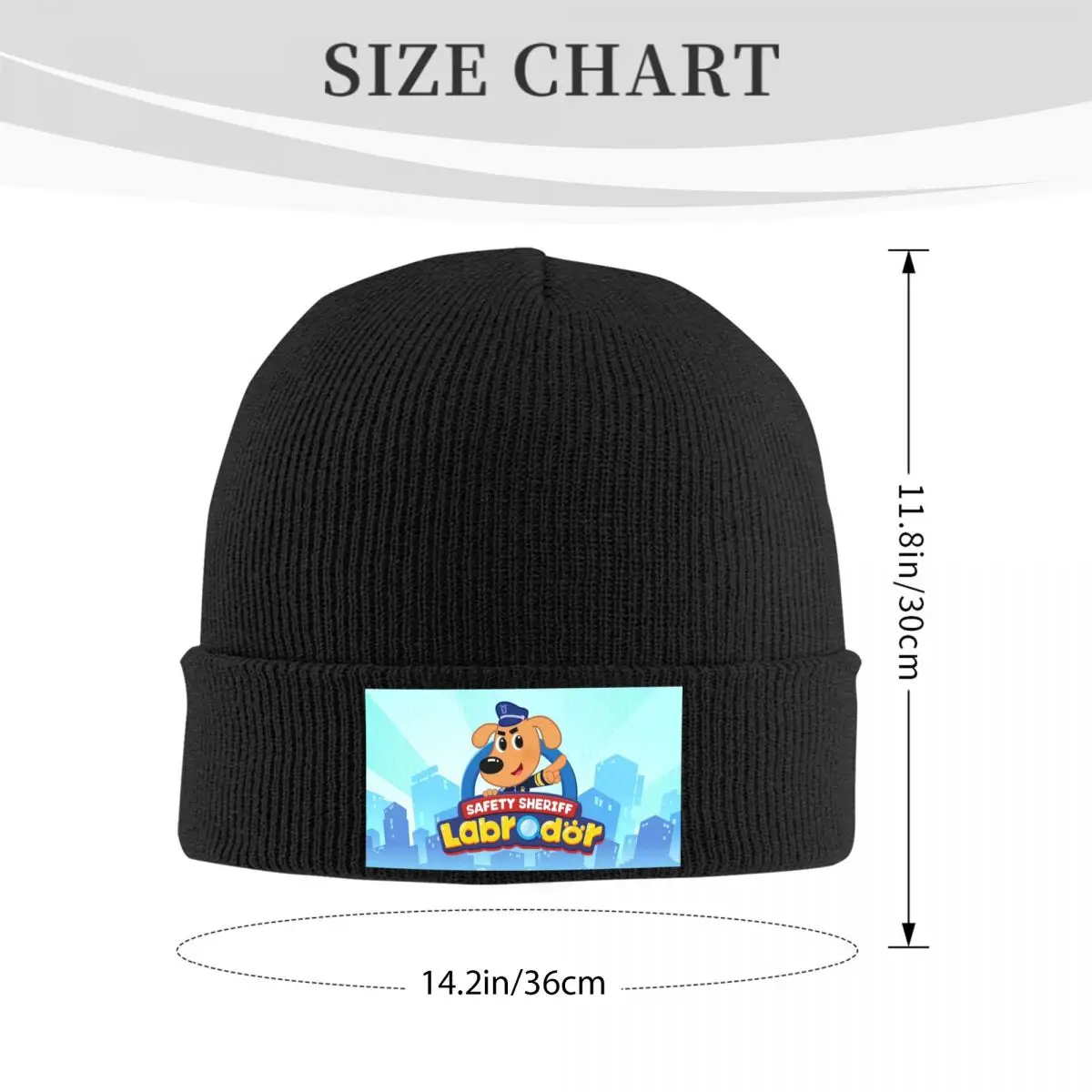 Sheriff Labrador Warm Knitted Cap Hip Hop Bonnet Hat Autumn Winter Outdoor Beanies Hats for Men Women Adult