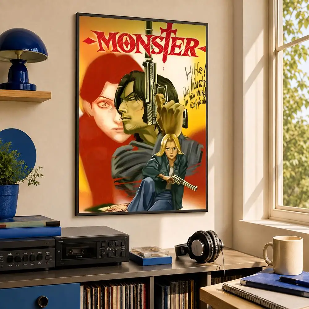 Anime M-Monster Poster HD PP Waterproof Wall Decor for Living Room Bedroom Gaming Room Cafe Unique Gift