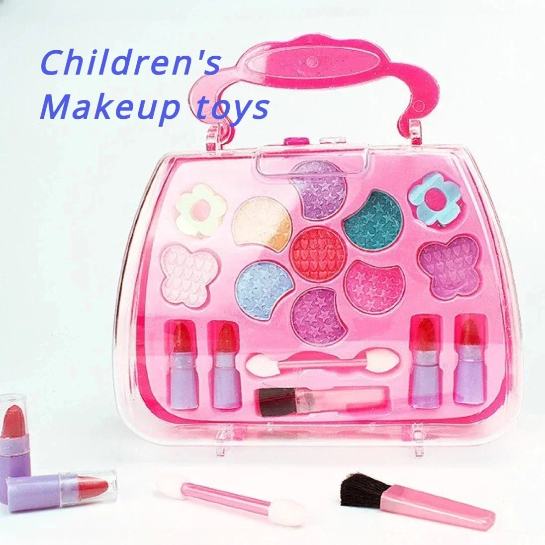 Set di trucco per bambini per ragazze, kit per trucco per ragazze principessa rosa, giochi lavabili, giocattoli per trucco, giocattoli educativi sensoriali, regali di compleanno