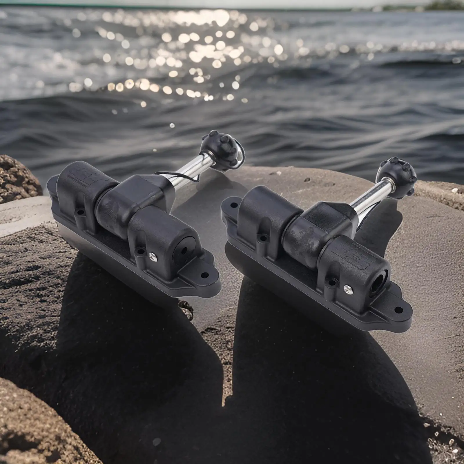 مجداف قفل المجذاف حامل التعادل إلى أسفل لقارب الكاياك الزورق طوف نفخ زورق مجموعة من 2 عمود مجداف آمن مع جبل دوار #2