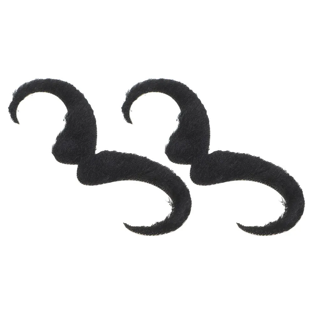 2 pçs macio seguro realista falso bigode e barba para homens festas de férias reunião temática traje barba de halloween