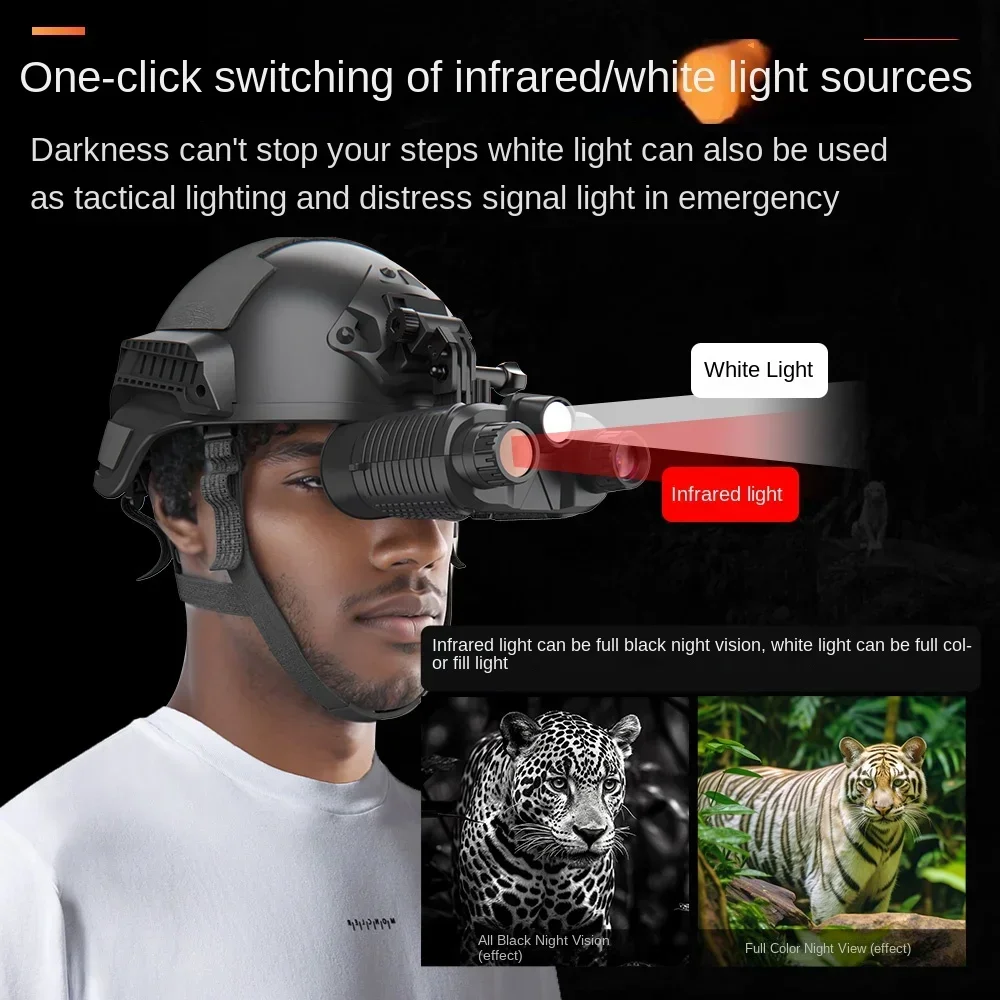 Helmet Mounted 4K Night Vision Device 36MP Large Screen Tactical 8X HD Digital Infrared Binoculars Infrared Night Vision Goggles