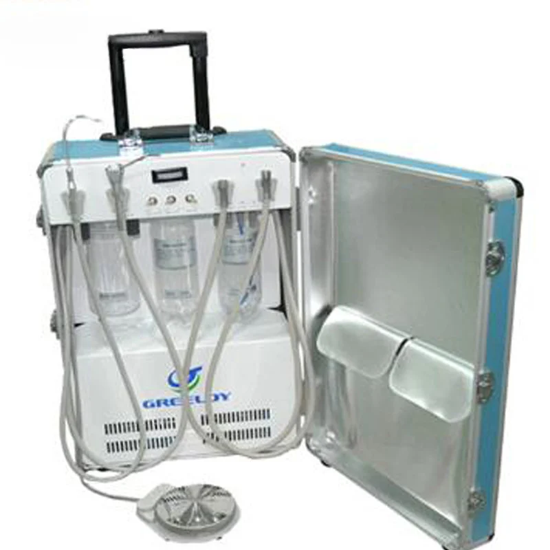 Mobile Portable Dental Unit Portable Dental Unit Greeloy GU-P204 with 3 Way Syringe