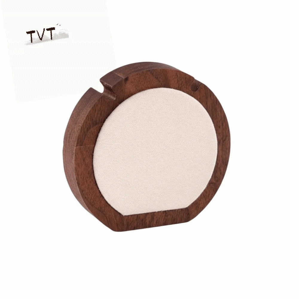 

Space-Saving Pendant Holder Vintage Easy Assembly Jewelry Stand Plush Velvets Smooth Wood Jewelry Holder Showcase