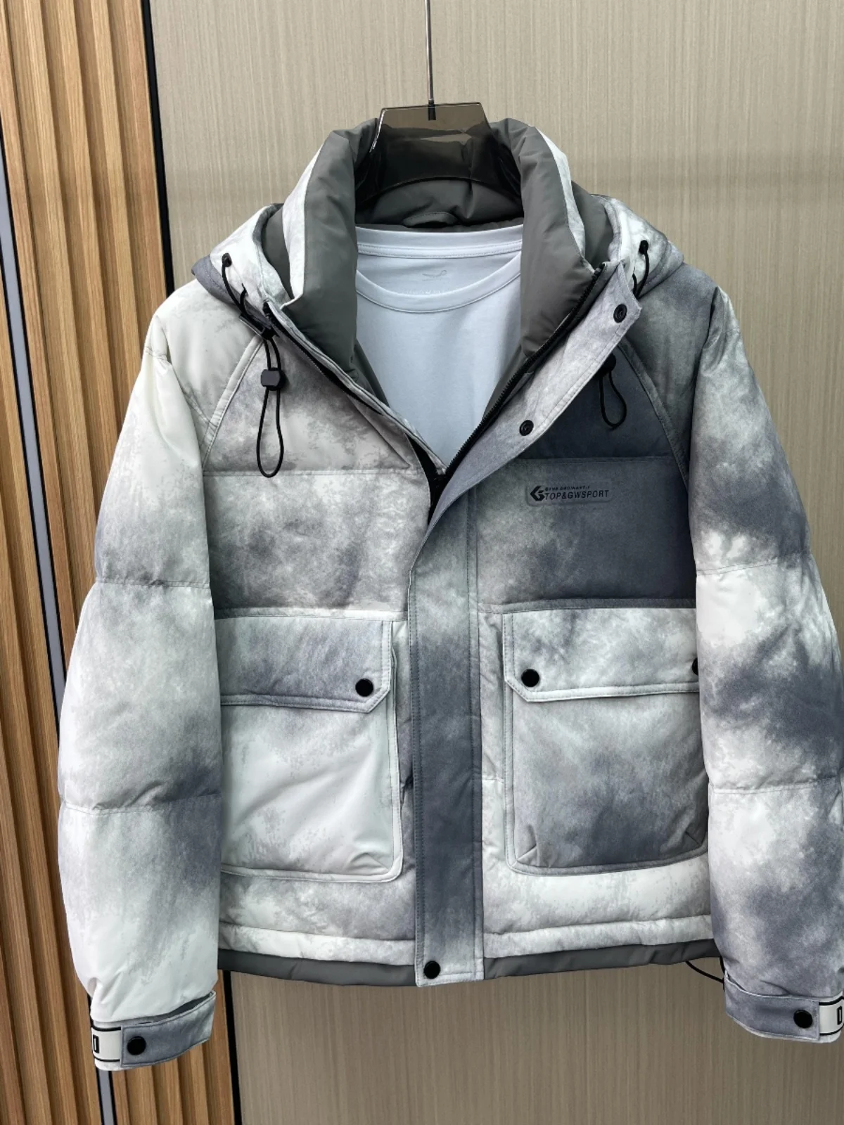 

High Quali Men's Winter Padded Jaet Thiened Du down Hooded Coat Faionable Cold Resistance Warmth Urban Sle Zipper...