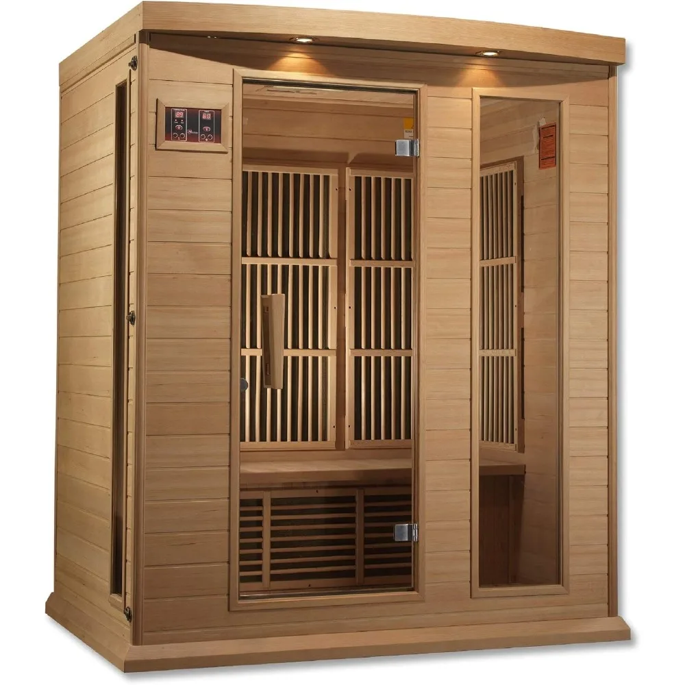 

Saunas Sauna Infrared Carbon Canadian Hemlock Sauna Low Electromotive Force Far-infrared Carbon Heating Plate Personal Sauna