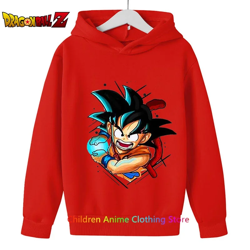 Anime Goku Hoodie Kids Dragon Ball z Sweatshirts Baby Boys Clothes Autumn Children\'s Hooded Girls Clothing Vegeta sweater