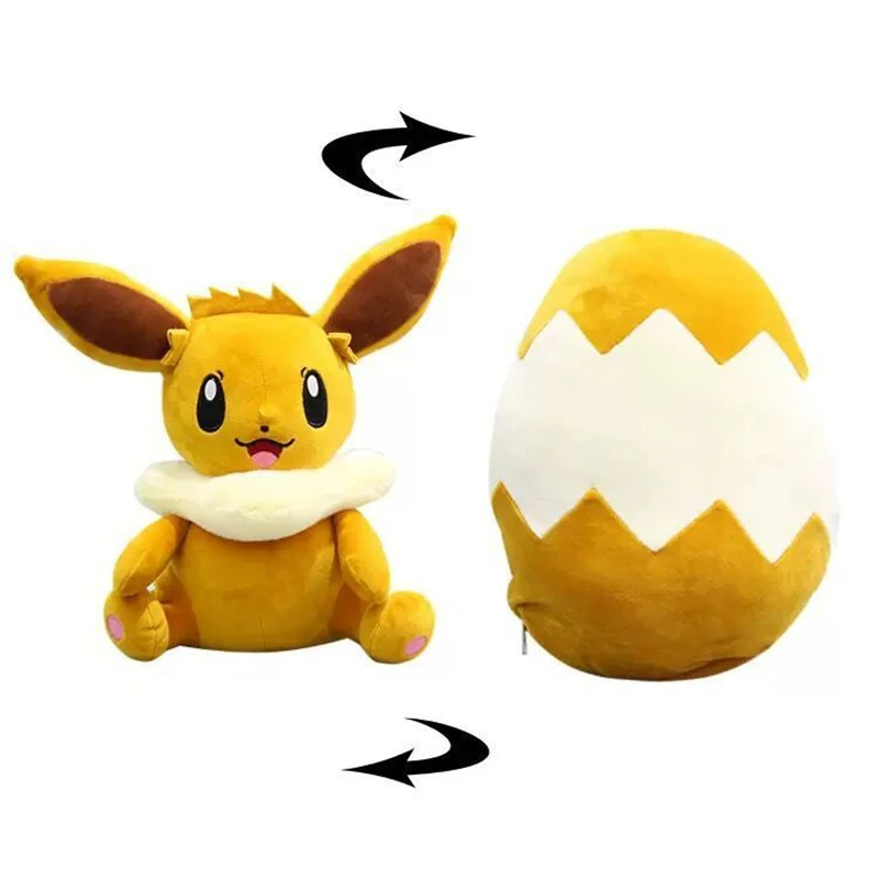 Image of Doppelseitiges Plüschtier Charmander Bulbasaur Squirtle Lapras Eevee Wendekissen Weiche Stoffpuppe Niedliche Geschenke