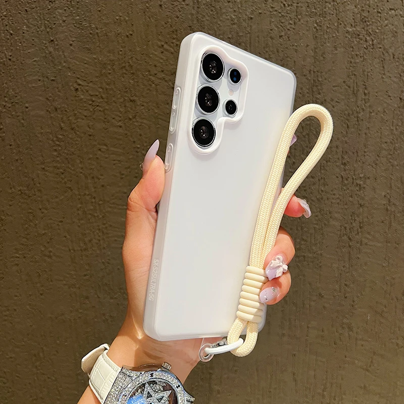 Bonbonfarben mit Handgelenkschlaufe Handyhülle für Samsung Galaxy S25 S24 S23 S22 Ultra Plus FE A26 A35 A54 A16 A56 Drop Cover – Detail 2