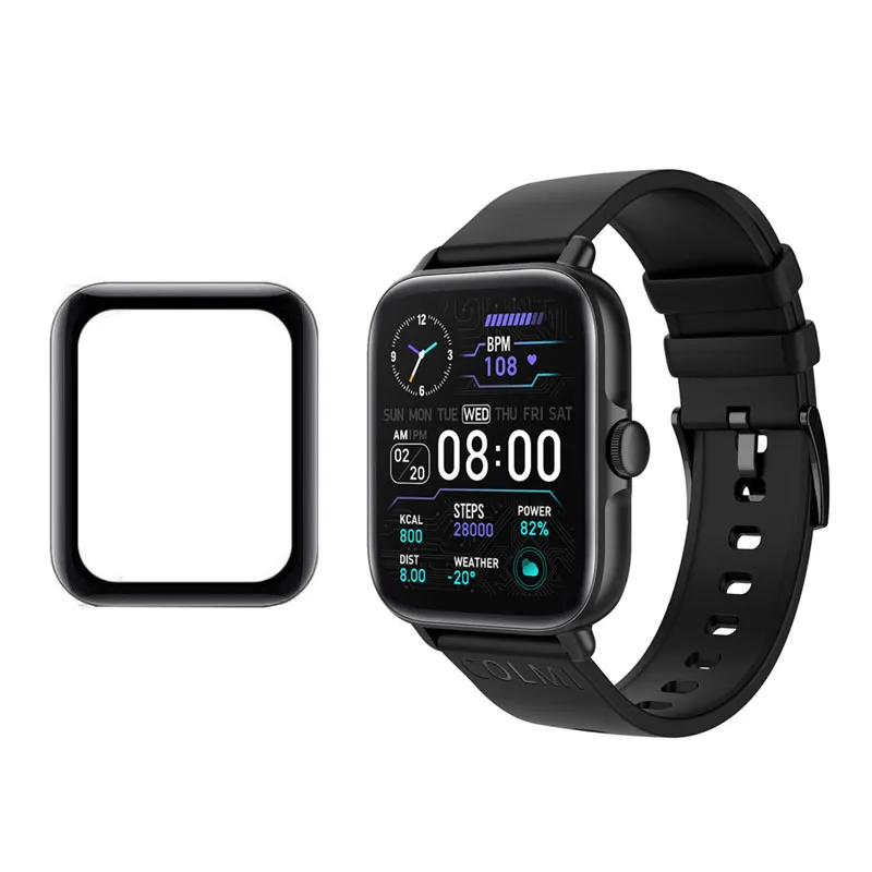 3D Curved Soft Edge Protective Film Full Cover Smartwatch Protection For Colmi P28 Plus Smart Watch Screen Protector Accessories