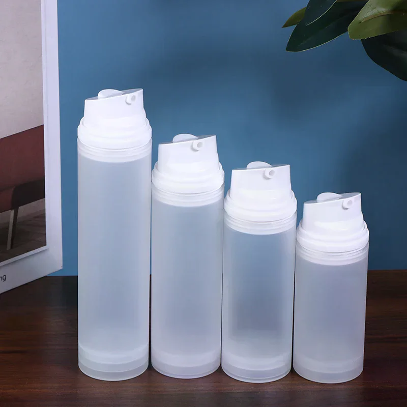 30-150ml 프로스트 처리된 여행용 펌프 병 디스펜서 빈 로션 병 리필 가능한 진공 화장품 용기 프레스 타입 여성용 메이크업