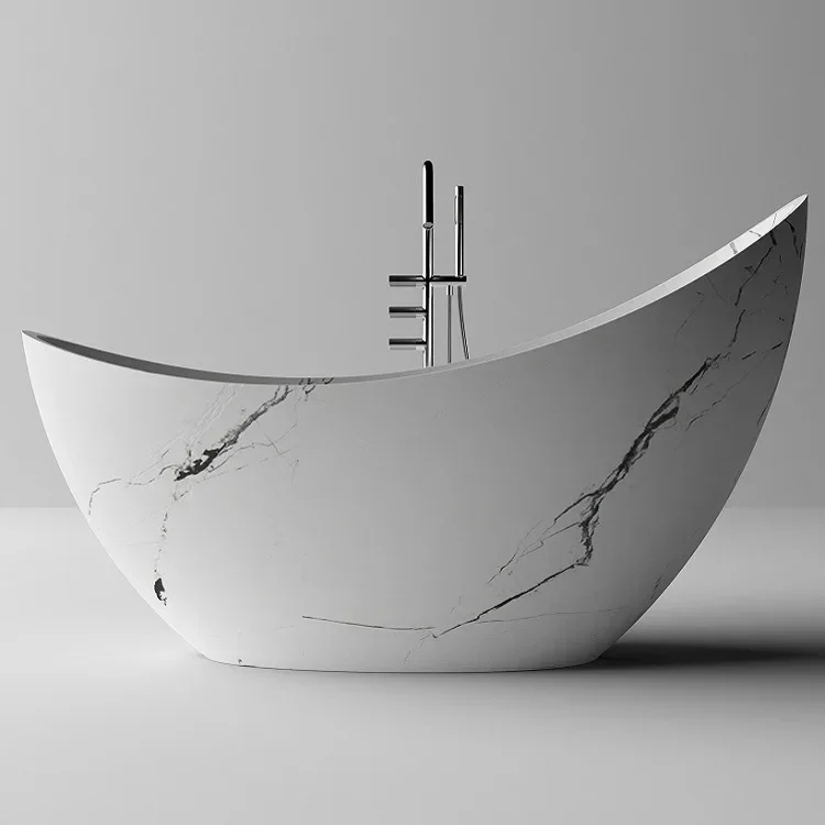 artificial stone boat-shaped hotel homestay, special-shaped Internet celebrity moon-shaped bath tank