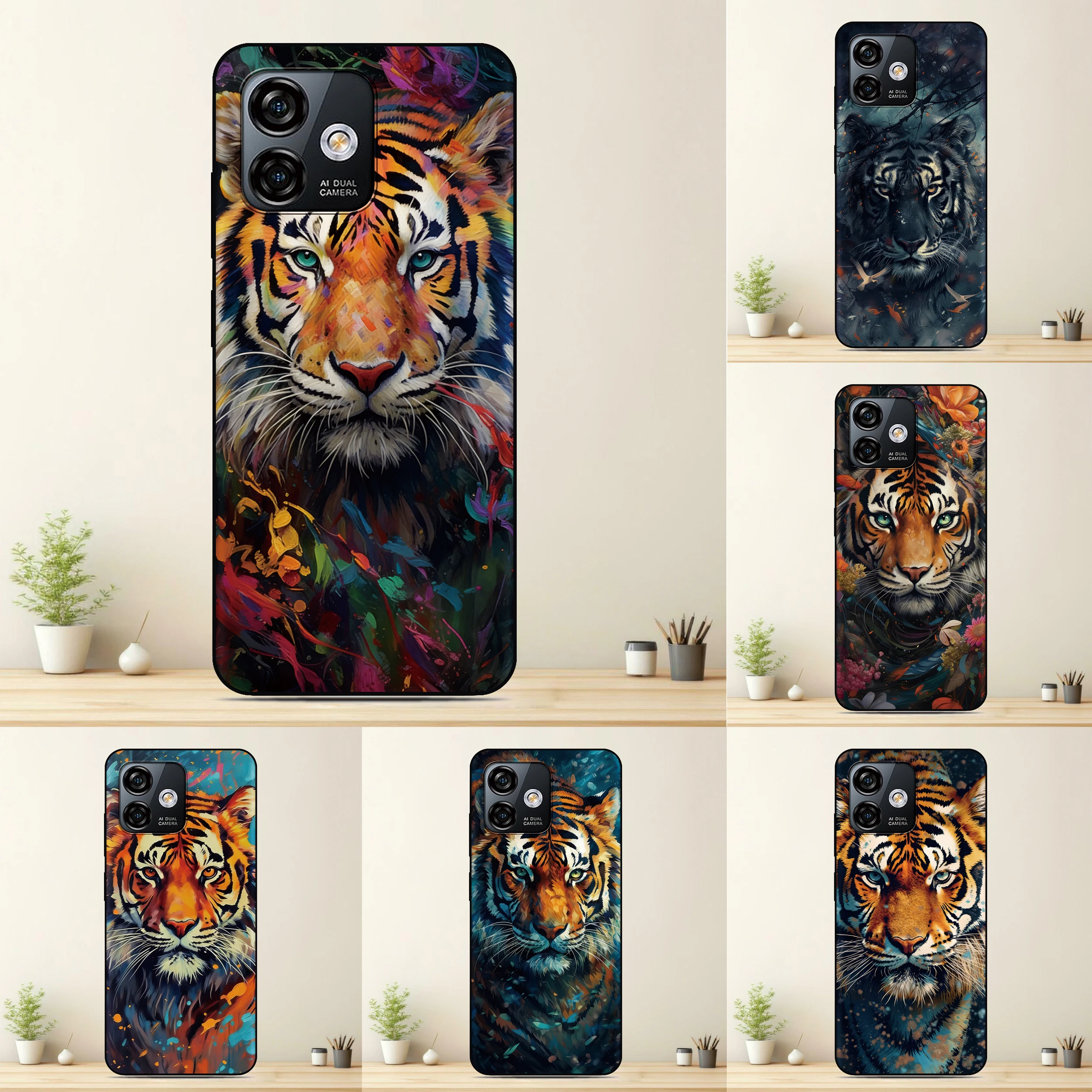 Tiger Animal Phone Case For Nokia C32 G42 6.2 7.2 G21 C21 C01 G11 Plus C12 C31 C02 G22 G20 G10 C10 C20 8 C3 Custom Image Cover