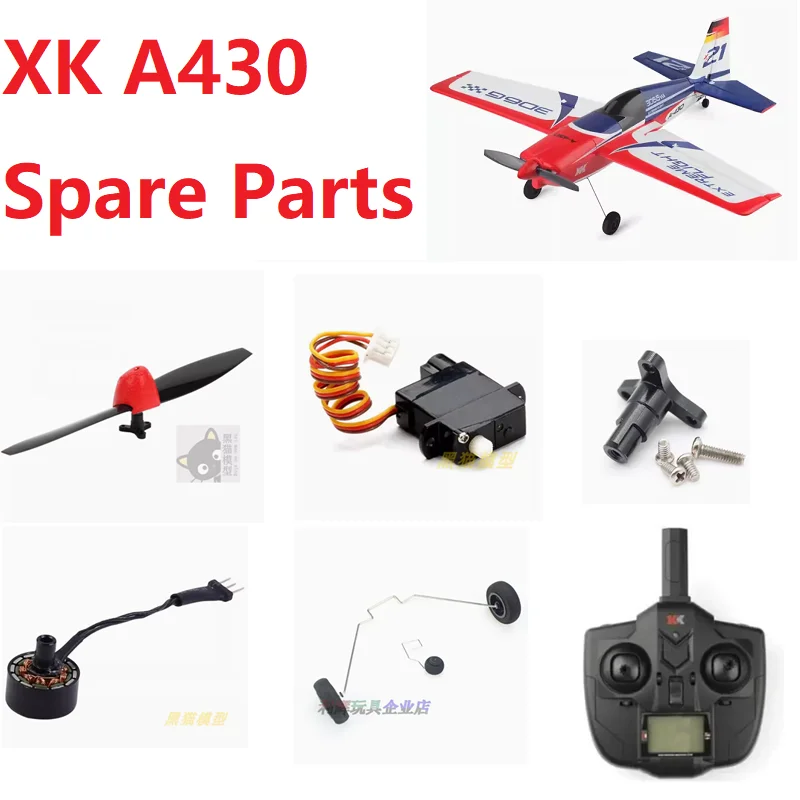 

Wltoys XK A430 RC Airplane Spare Parts Main Motor Blades ESC Body Shell Wing Servo Landing Gear Receiver Remote Controller