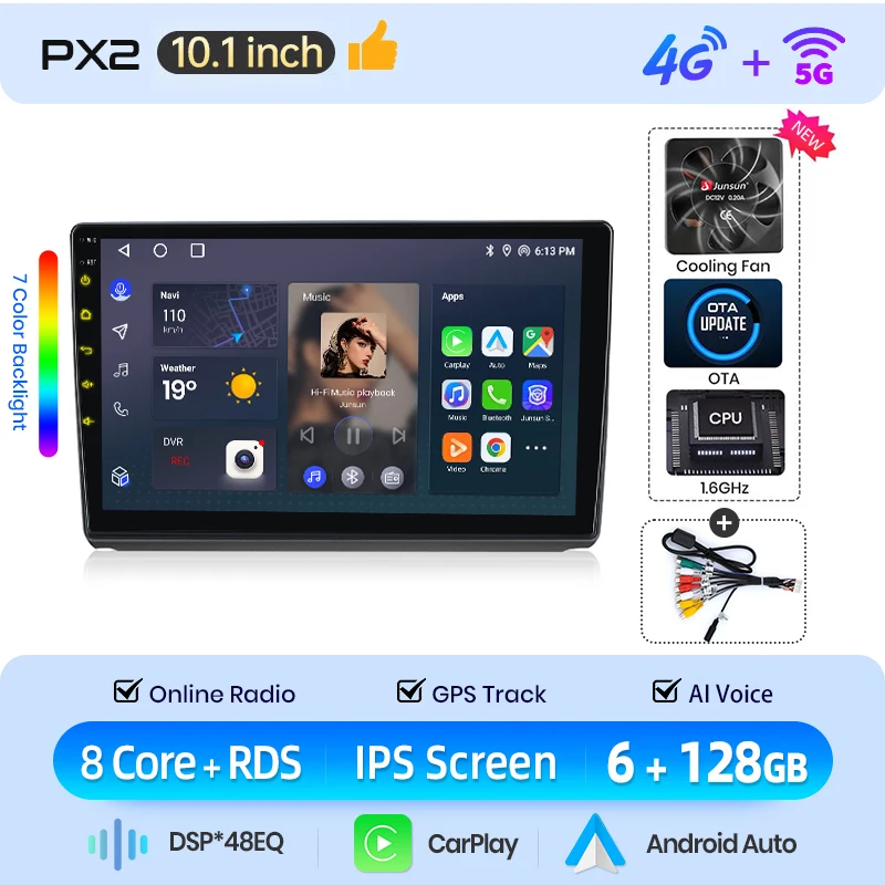 AWESAFE Draadloze CarPlay Android Auto Radio voor Renault Trafic Nissan Primastar Opel Vivaro 2006-2010 GPS Navigatie Plug and Play RDS