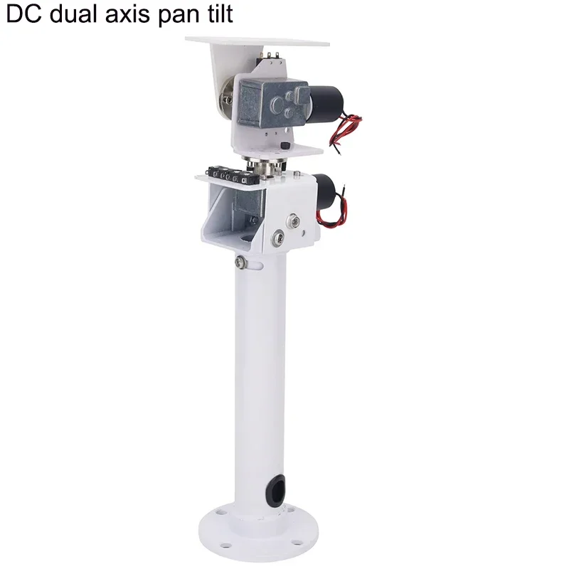 DIY DC Dual Axis Pan Tilt Solar Tracking and Monitoring Robot Heavy Load High Torque All Metal X Axis Y Axis Worm Gear Motor