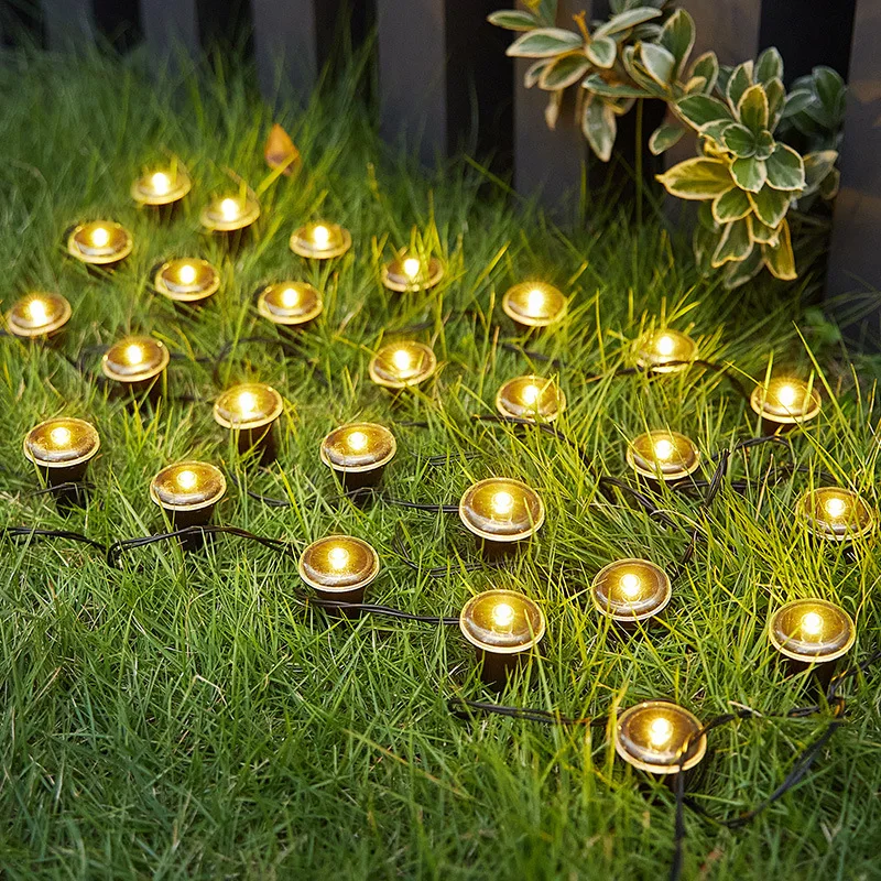 

Solar Pathway Ground Lights 30 LEDs Solar String Lights Solar Powered Inground Lamp for Garden Lawn Yard Walkway Driveway Decor