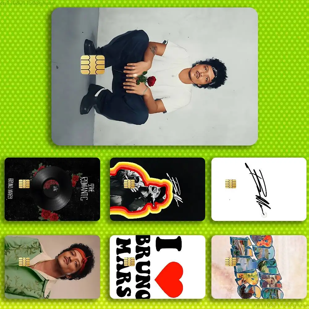 

Singer Bruno mars The Romantic Laser Credit Card Skin Stickers for Bank Card Bus Metro Card Sticker Waterproof Women Gift