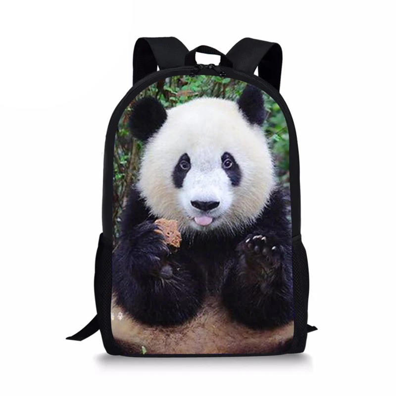 Animals 3D Panda Print Backpack Boys Girls School Bags Primary School Students Backpack Children Travel School Bags 16 Inches