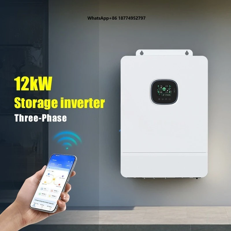 VoltaNest 48V 3 Phase Hybrid Solar Inverter 8kW 10kW 12kW Dual  Pure Sine Wave for Home Energy Storage System