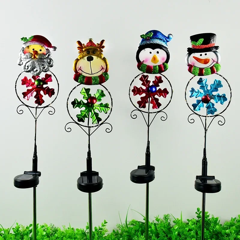 LED Solar Luzes De Natal, Papai Noel, boneco de neve, ao ar livre, impermeável, gramado, jardim, quintal, festa, decoração de Natal, ano novo, 2025