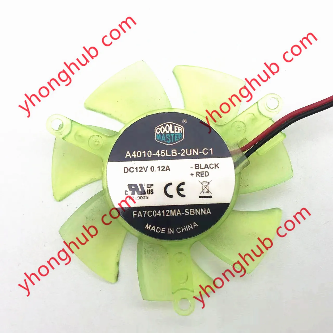 Cooler Master FA7C0412MA-SBNNA A4010-45LB-2UN-C1 DC 12V 0.12A Cooling Fan