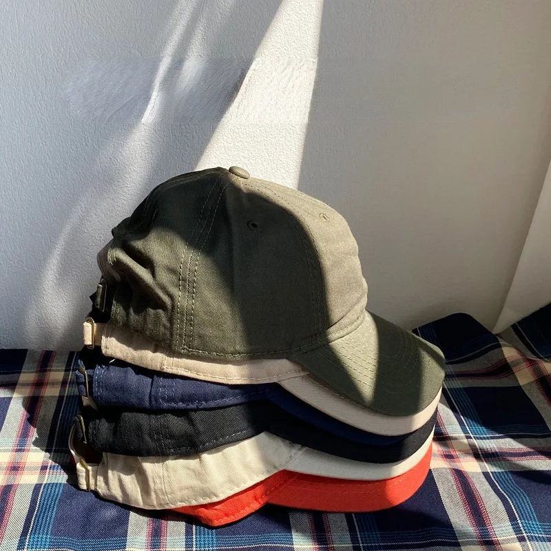 

Solid Color Embroidery Baseball Caps Men Women Cotton Adjustable Casual Hat Hip Hops Streetwear Sun Hats Spring Summer Beige New